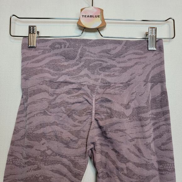 Gymshark Adapt Animal Seamless Gym Activewear Leggings Purple Zebra XS - Picture 5 of 13